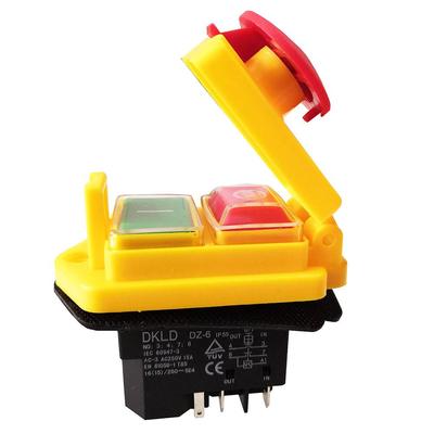 DKLD DZ-6E 5Pin 250V Su Geçirmez Acil Durdurma Elektromanyetik Buton Anahtarları