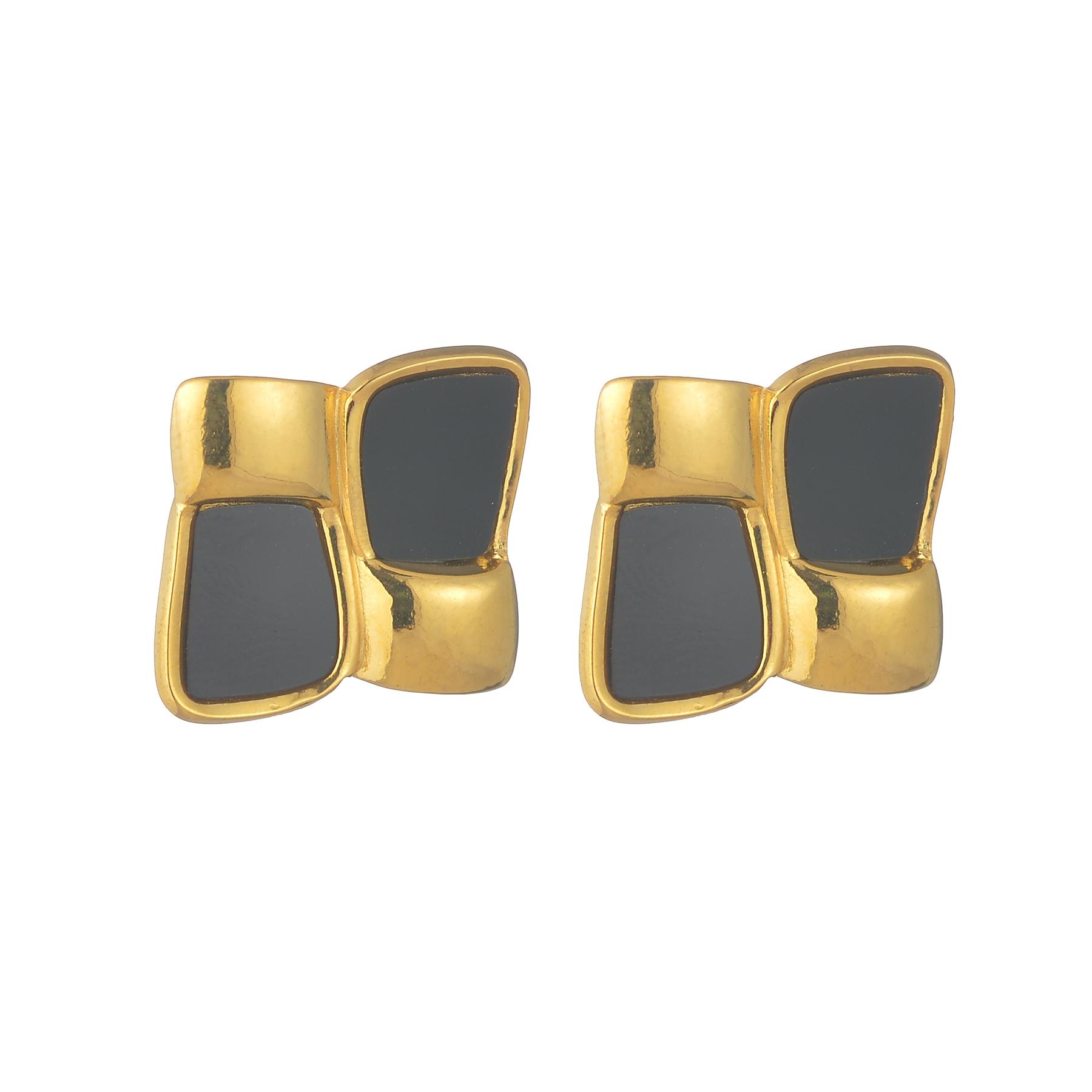 

Atoztide Gold Color Irregular Geometric Earring for Women Stainless Steel Statement Exquisite Stud Earring Birthday Jewelry Gift чорний