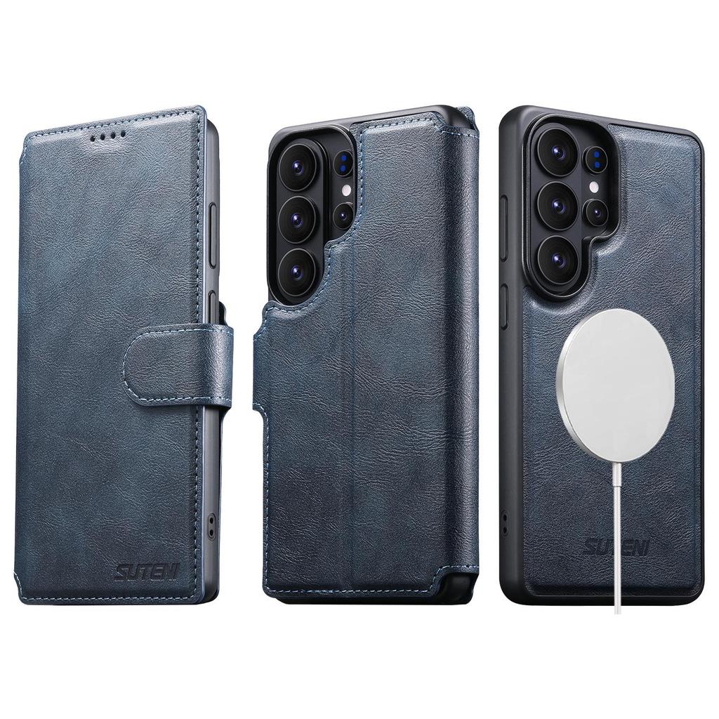 Samsung S26 Ultra Magnetische Brieftaschenhülle mit kabellosem Ladeständer