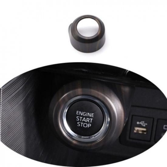 Отделка накладки на рамку стартера с текстурой темного дерева, точная посадка, для Toyota Venza -23