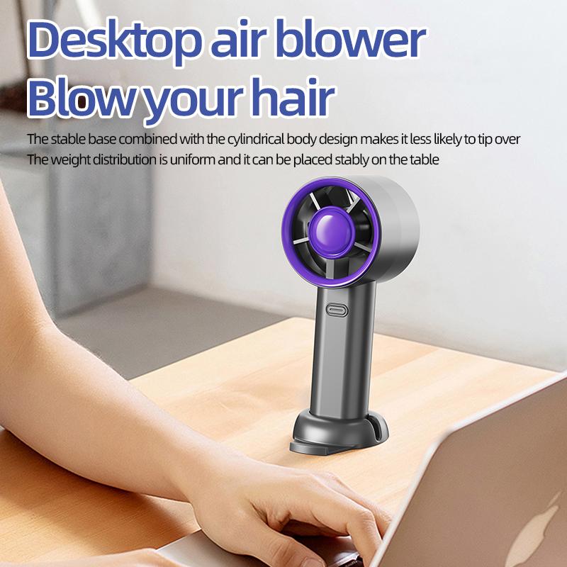Portable Handheld Fan Mini Personal Highspeed Fan for Travel Outdoor Activities USB Fast Charging Mute Air Calculating Fan