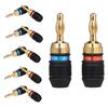 Banana Plug Red & Black Connector Speaker Corrosion-Resistant Banana Connector Left and Right Channels for   Video Amplifier Speaker Cable  