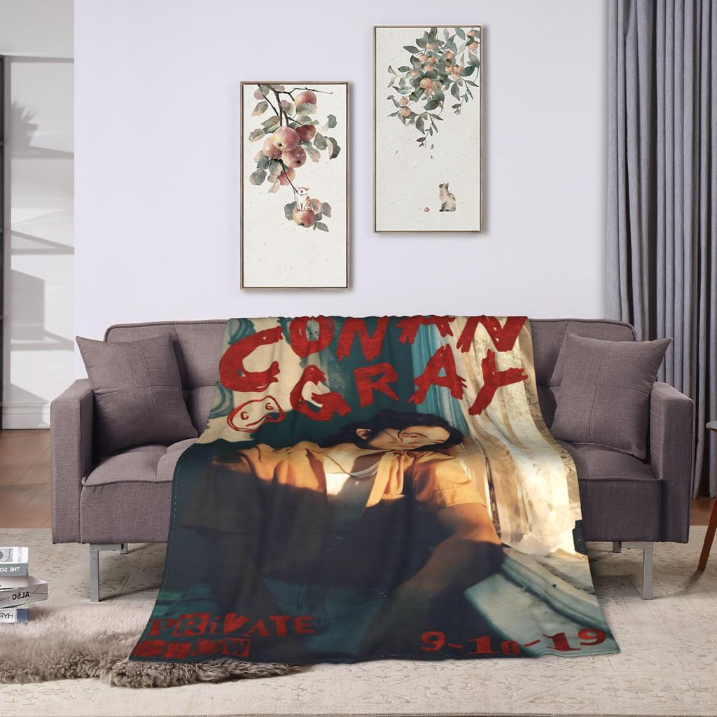 Super Soft Blanket Students Airplane Travel Conan Gray Printed Bedding Throws Flannel Bedspread For Bedroom Sofa Bed Cover