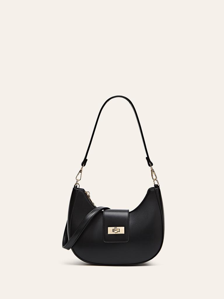 Underarm messenger bag New double handbag Niche French shoulder bag Women's office workers Urban simple crescent bag