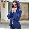 BITCED Hooded Outdoor Raincoat - Short Trench-Style Cardigan Jacket