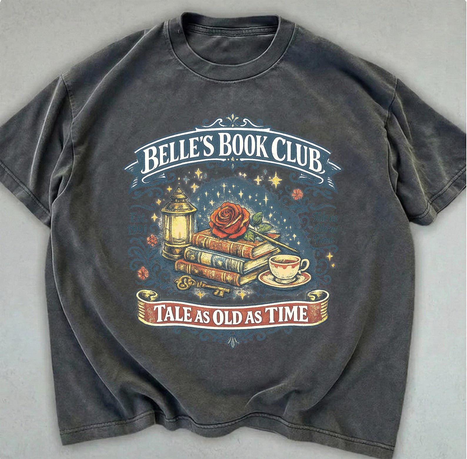 Princess Belle s Book Club Shirt, Beauty and the Beast T-Shirt, Book Lover Gift S