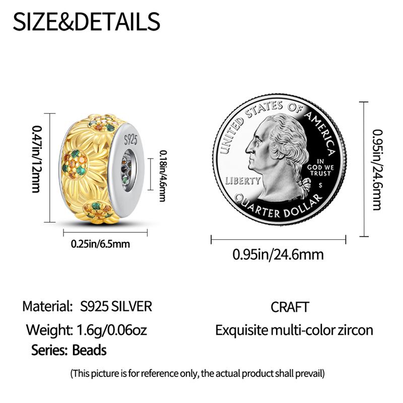 copper Chrysanthemum Sunflower Golden Collection Charm Bead Charms Bead Charms Compatible With Authentic Bracelets Do It Yourself Jewellery Gifts