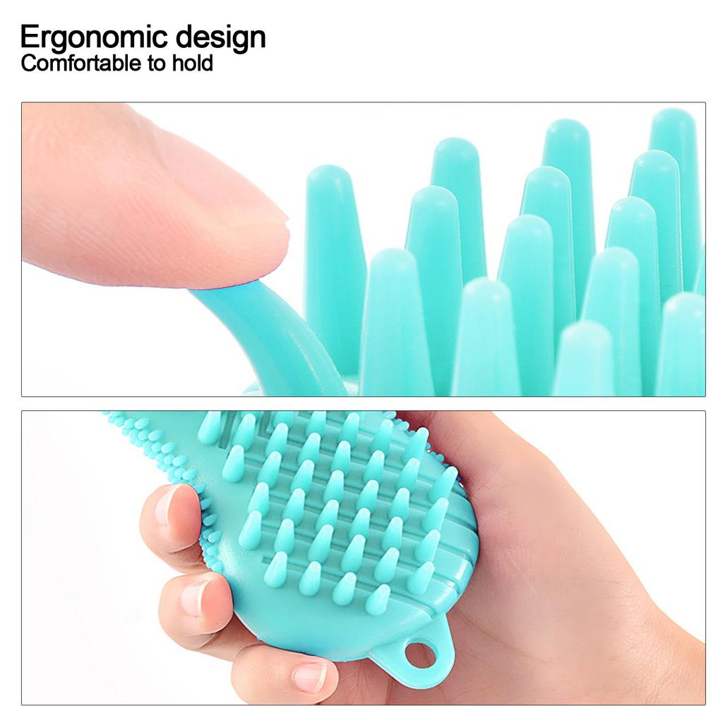 Body Bath Brush Soft Silicone Double Sided Exfoliates Dead Skin Promote Circulation Shower Massage Brush