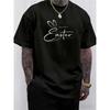 European Size Classic Happy Handwriting Style Easter Men'S Print Short-Sleeve Shirt, Regular Fit Moisture-Wicking Quick-Dry Sports T-Shirt