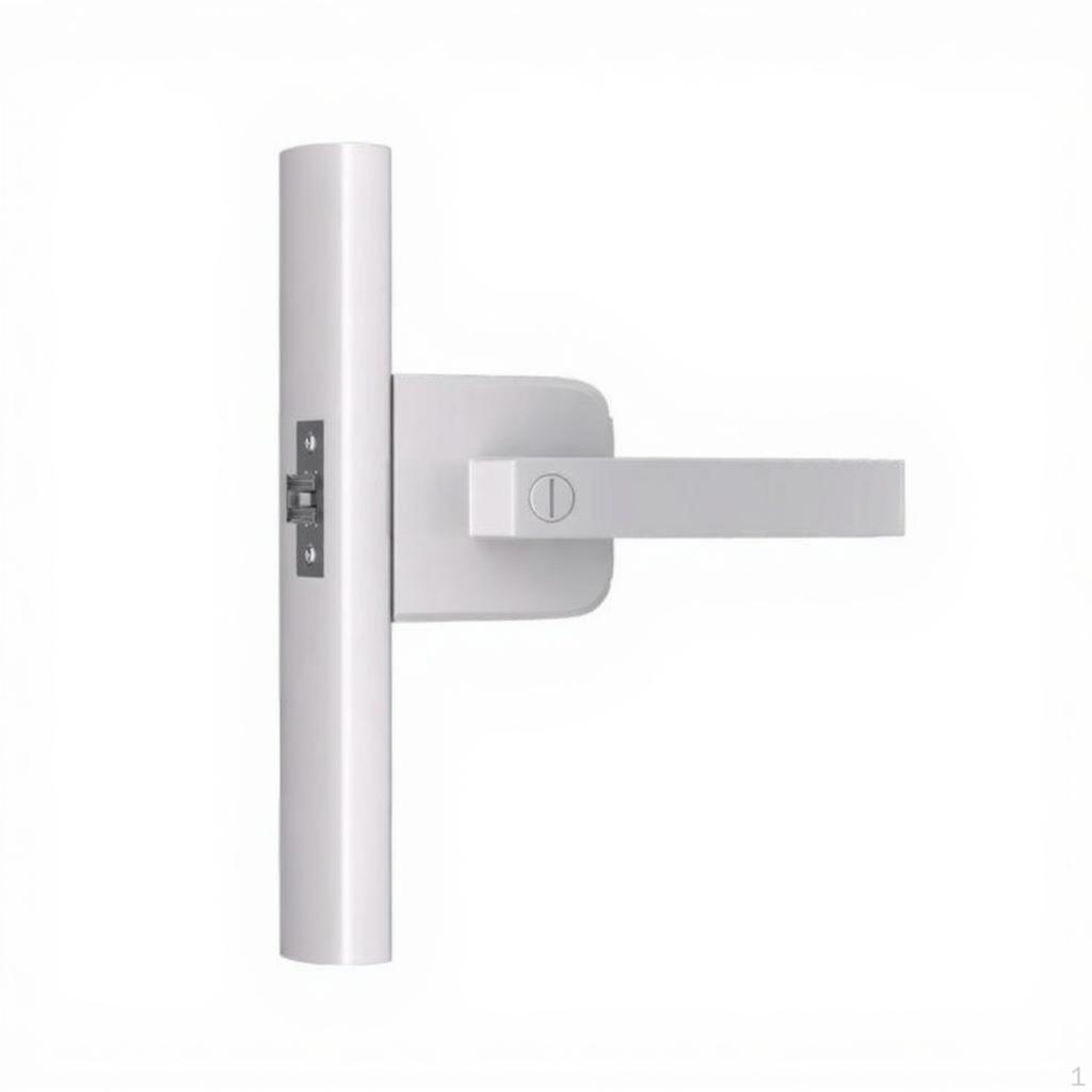 Extremely Narrow Door Lock, Aluminum Alloy Handle, Bathroom, Glass Matte Black B