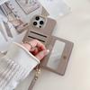 For iPhone 15 Pro Case Card Slots Kickstand PU Leather Back Cover with Zipper Pocket,Wrist Strap