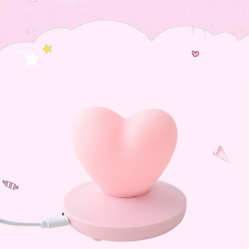 LED Touch Control Table Lamp USB Rechargable Girl Modeling Lamp Energy Saving Romantic Love Heart Sh
