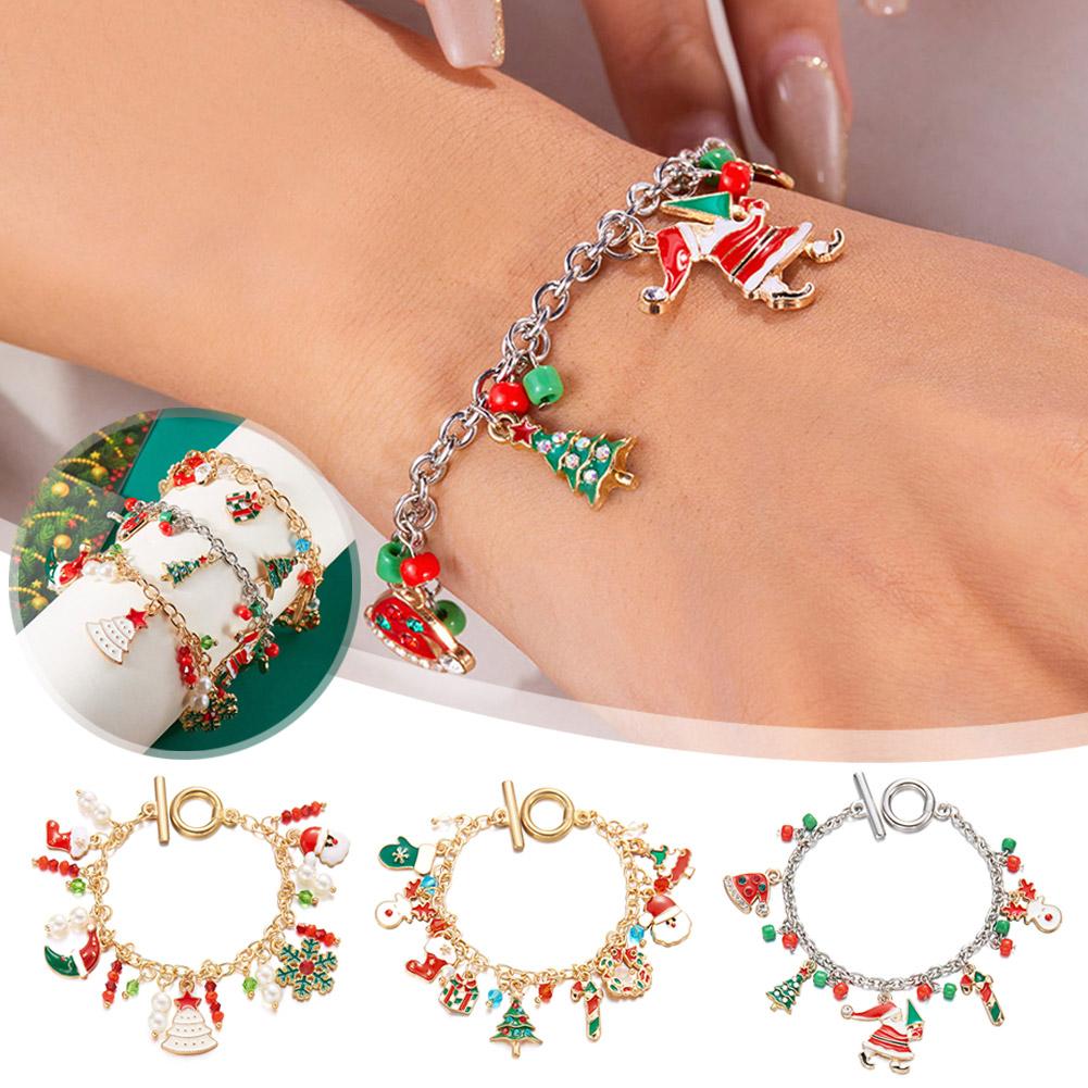 

1 шт. Новый Рождественский Браслет Креативный Снежный Санта Колокольчик Аксессуары Тянущийся Для Друга Подвесной Браслет T1F0 C-1pcs