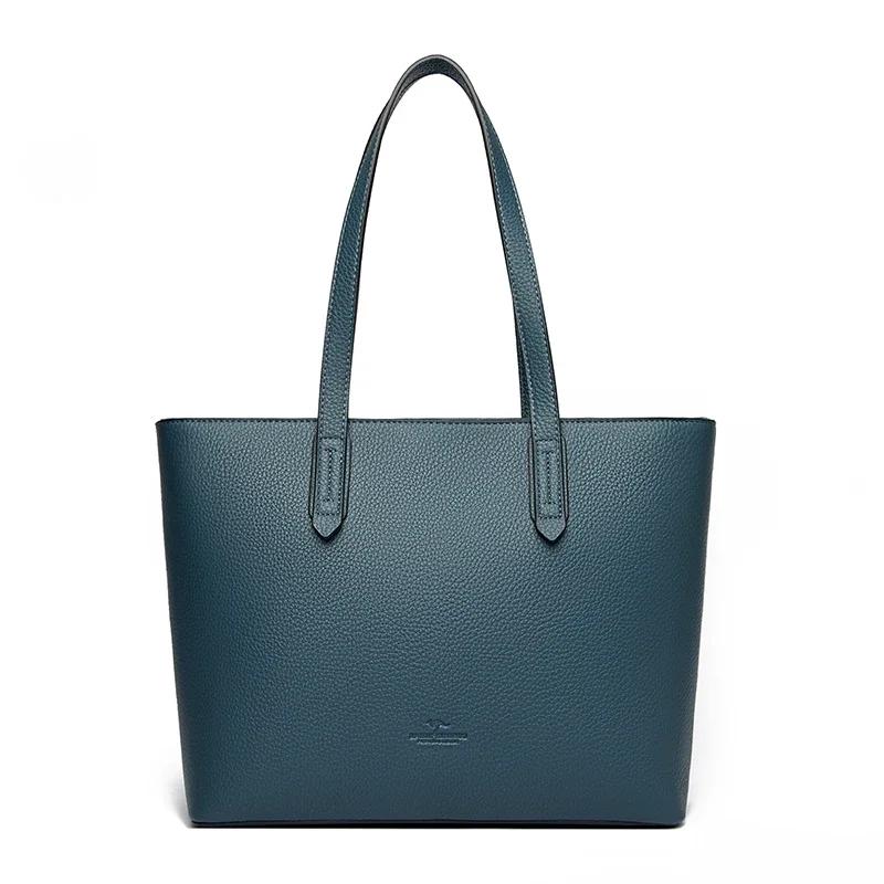 Genuine High Quality Large Capacity Shoulder Bag Female Tote Bag New Luxury Designer Handbag For Fashion Women Brand Shopper Bag