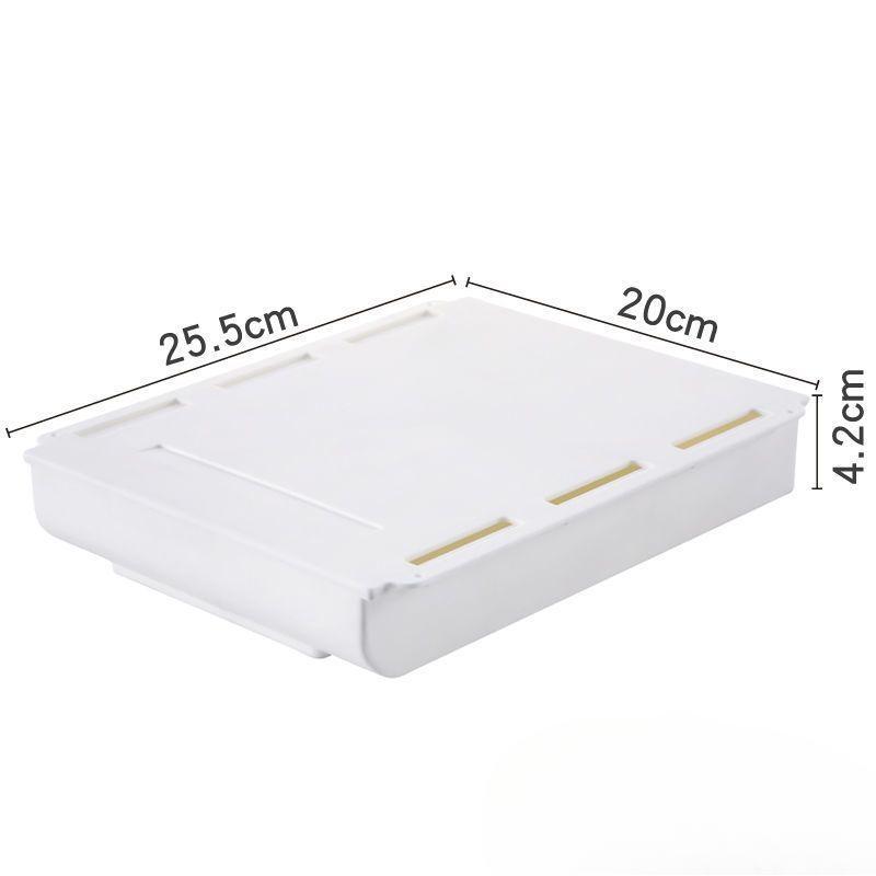 Стеллаж для хранения Самоклеящийся лоток для карандашей Стол ящик для хранения Органайзер Коробка под столом Самоклеящаяся подставка под ящик для хранения XL белый 850₽