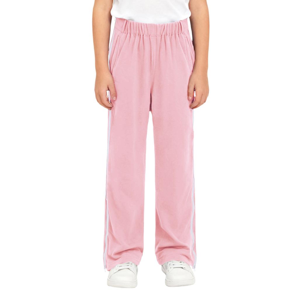 Pantaloni unisex per bambini con bisogni speciali, con elastico in vita, doppie cerniere laterali e tasche.