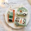 High Quality Green Christmas Hanging Decoration Plastic DIY Drop Pendant House Car Reusable Xmas Tree Ornament For Christmas