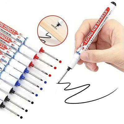 Long Headed Marking Pen Wooden Work Pen Multi-purpose Deep Hole Marking Pen 20mm Pen Tip