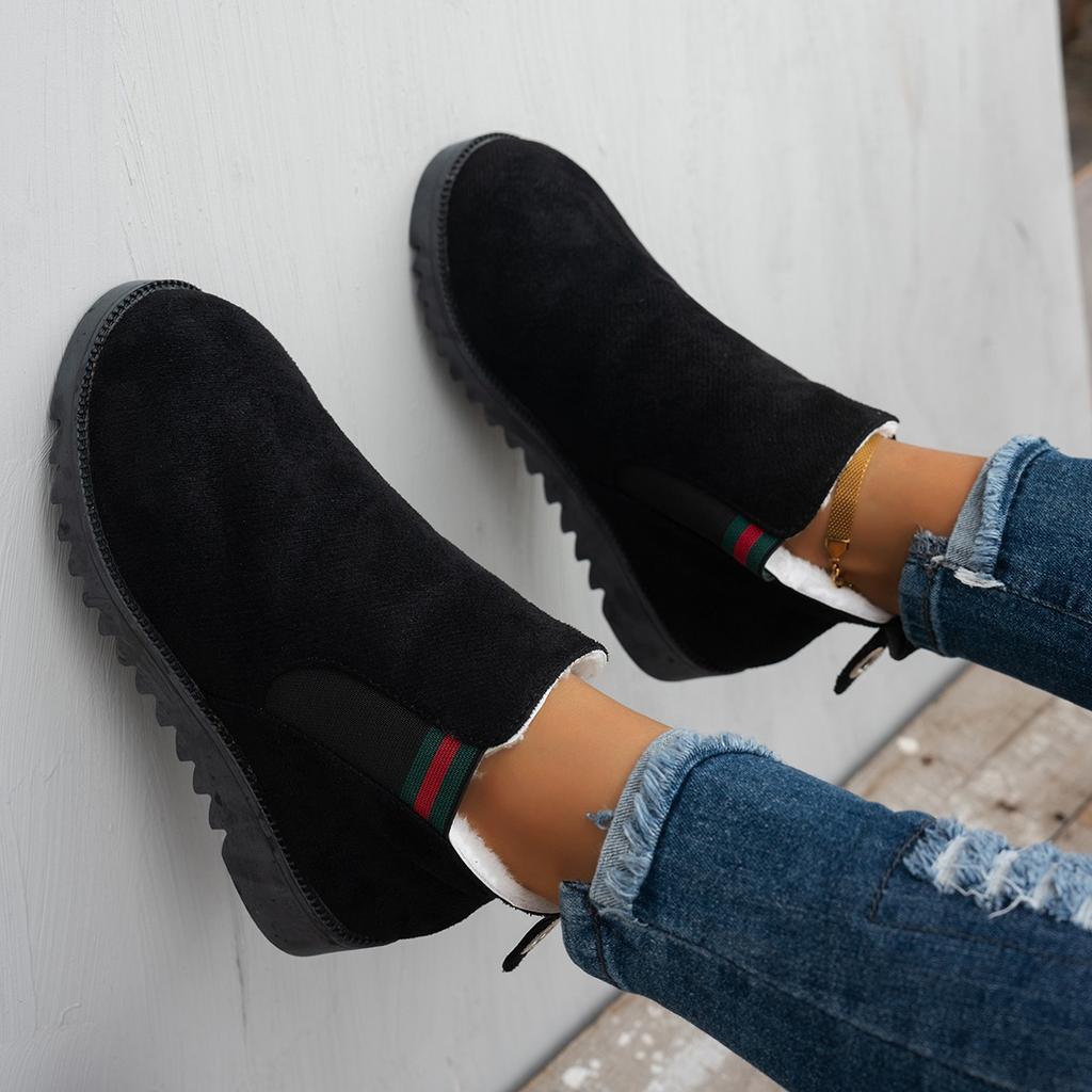 Fashion New Autumn Winter Woman Boots Women Shoes Ladies Low Heeled Ankle Boots Women Platform Warm Fleece Shoes Snow Boots Bottes