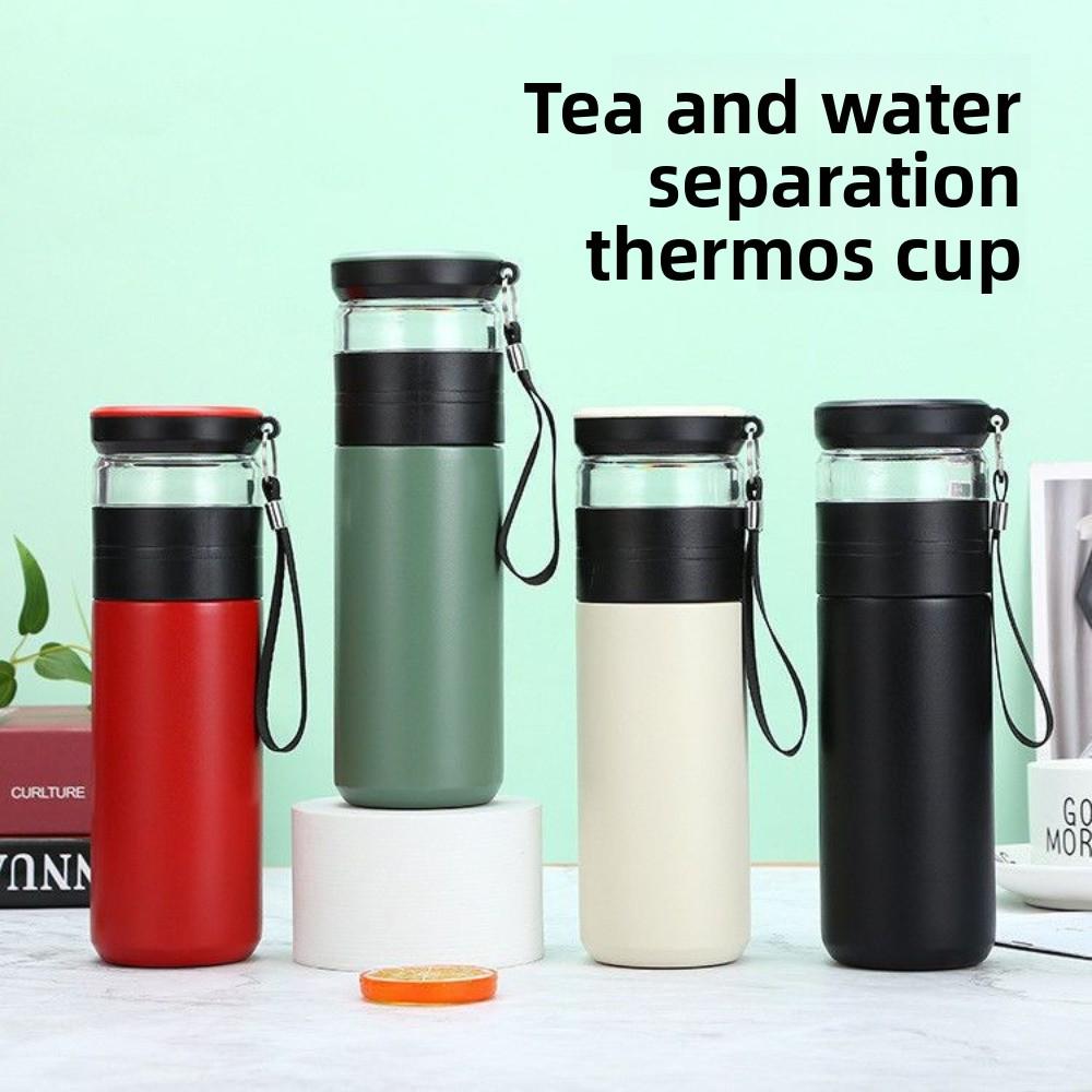 500ML Capacity Insulated Cup Leak-Proof Tea Brewing Cup Portable Tea Infuser Bottle