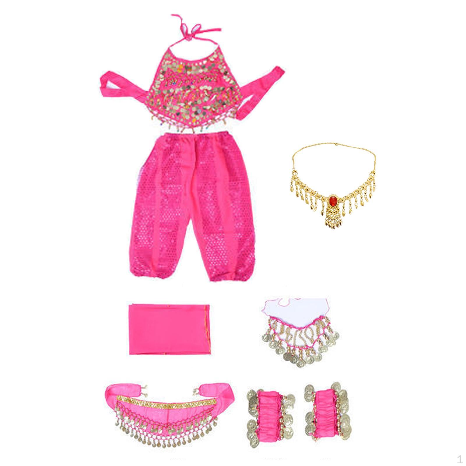 

Детский комплект костюмов для танца живота для выступления розы красного