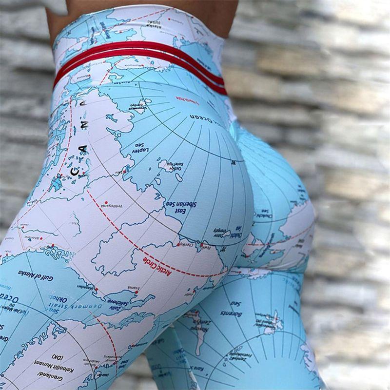 

3D Map Printing Arm Lifting Leggings 3D Map Print Lifting Arm Leggings 1515 XXXL