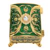Vintage Emaille Schmuckschatulle   Rechteckige Form   Innenfutter Schmuckaufbewahrungsbox für Mädchen