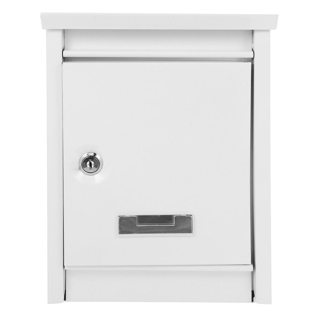 Mailbox Locked Locking Wall Mounted Metal Boxes for House outside Lockable Outdoor Grey Garden Mailboxes