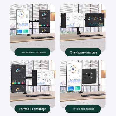 Adjustable Multi-Screen Rotatable Monitor and Notebook Stand