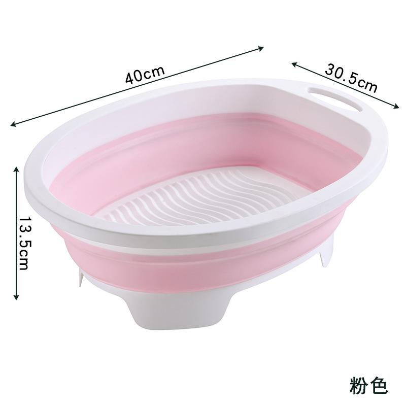Portable Hand Washing Foldable Basin With Brush Home School Dormitory Washboard Basin For Clothes Cleaning Tools