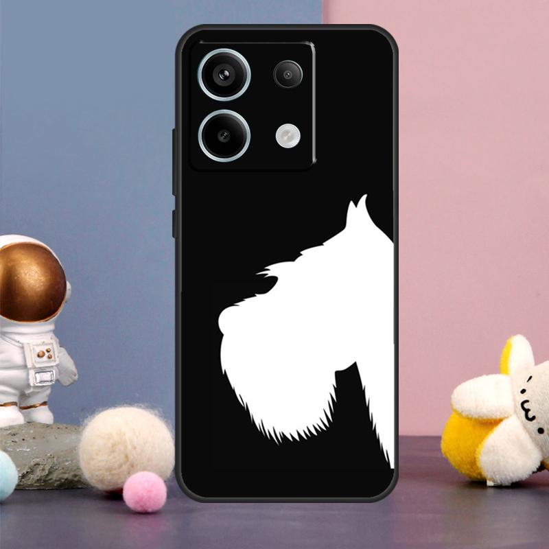 Cartoon Schnauzer Dog Case For Xiaomi Redmi Note 13 11 9 10 12 Pro Plus 12S 11S 10S 9S Redmi 12 10C 12C 13C Cover