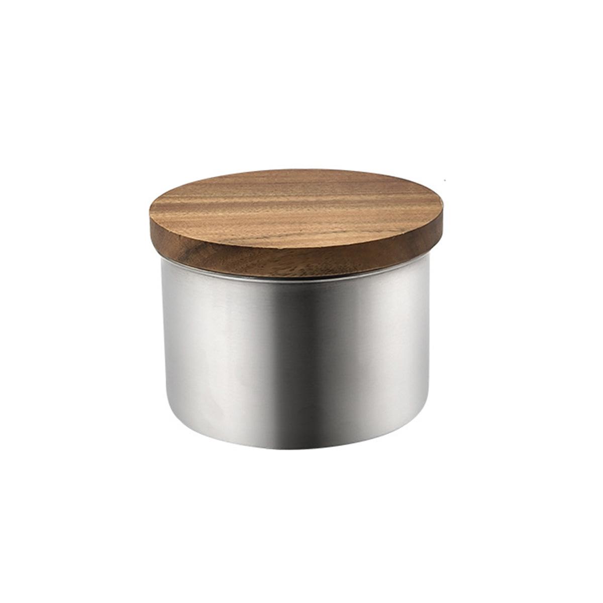 

D5 1Pc Storage Jars with Airtight Lid Containers Kitchen Food Canisters with Acacia Wood Lids Coffee Beans/Sugar/Tea/Nuts Jars