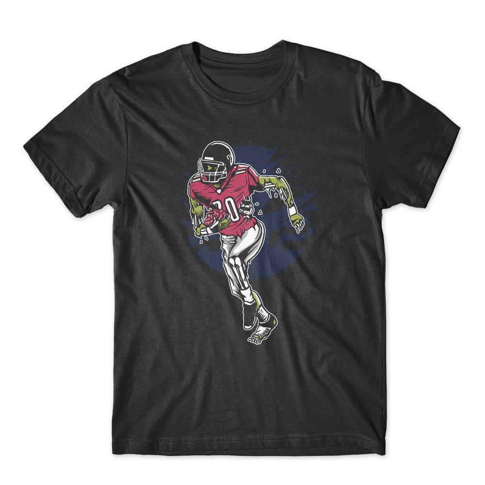 Zombie Football T-Shirt 100% Cotton Premium Tee New S разноцветный