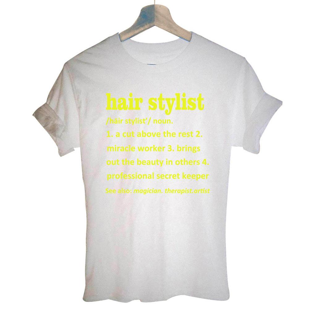 Funny Barber Weapon Scissors T Shirt Hairdresser Barber Hair Stylist Definition Hip Hop Harajuku T-shirt Women Clothing