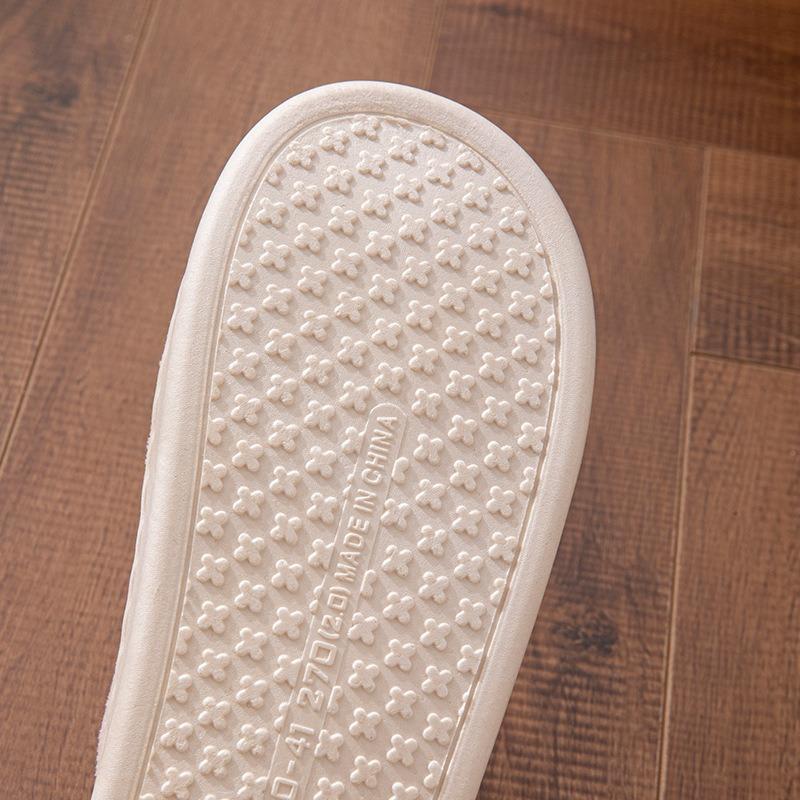 Cotton slippers women's autumn and winter couple home slippers indoor confinement shoes warm cotton shoes non-slip cotton tows men's winter models