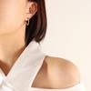 Japanese Autumn/Winter Geometric Heart Earrings: Women's 18K Gold-Plated Titanium Studs