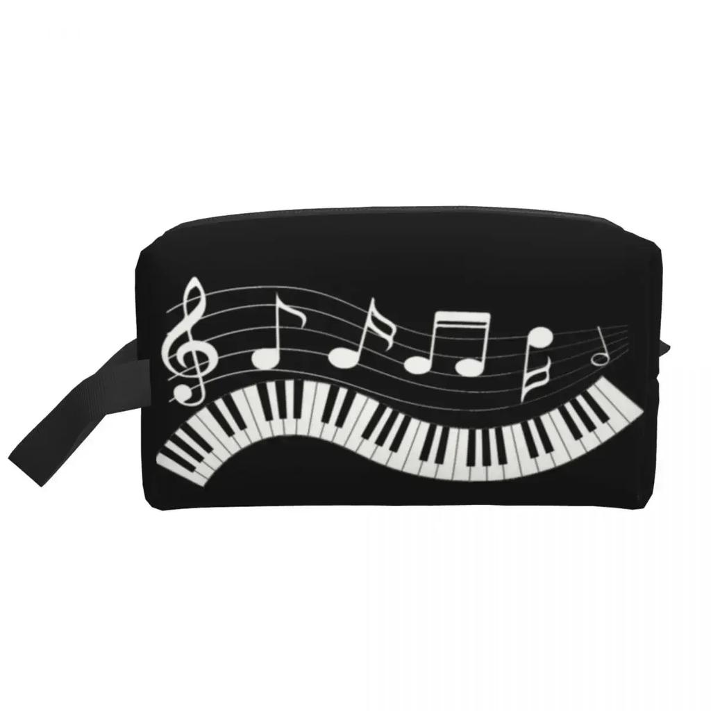 Piano Fantasy Kosmetiktasche Damen Niedlich Große Kapazität Mode Musiknote Make-up Tasche Beauty Aufbewahrung Toilettentaschen