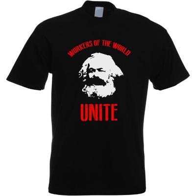 Tribal T-Shirts Men's Karl Marx Worker's of The World Unite T-Shirt