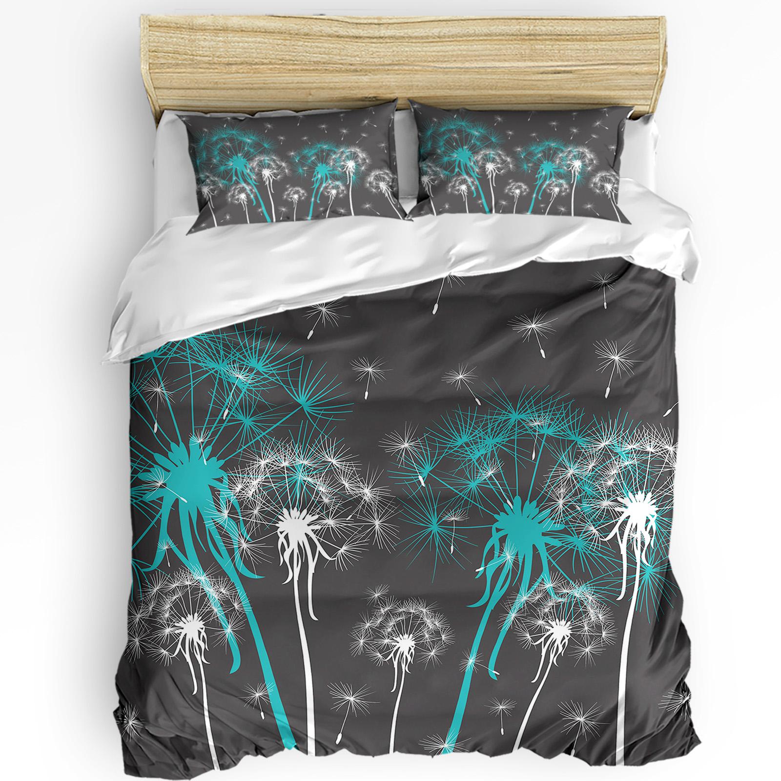 

Black And White Dandelion Plant Duvet Cover With Pillow Case Custom 3pcs Bedding Set Quilt Cover Double Bed Home Textile AU Double(180x210cm)
