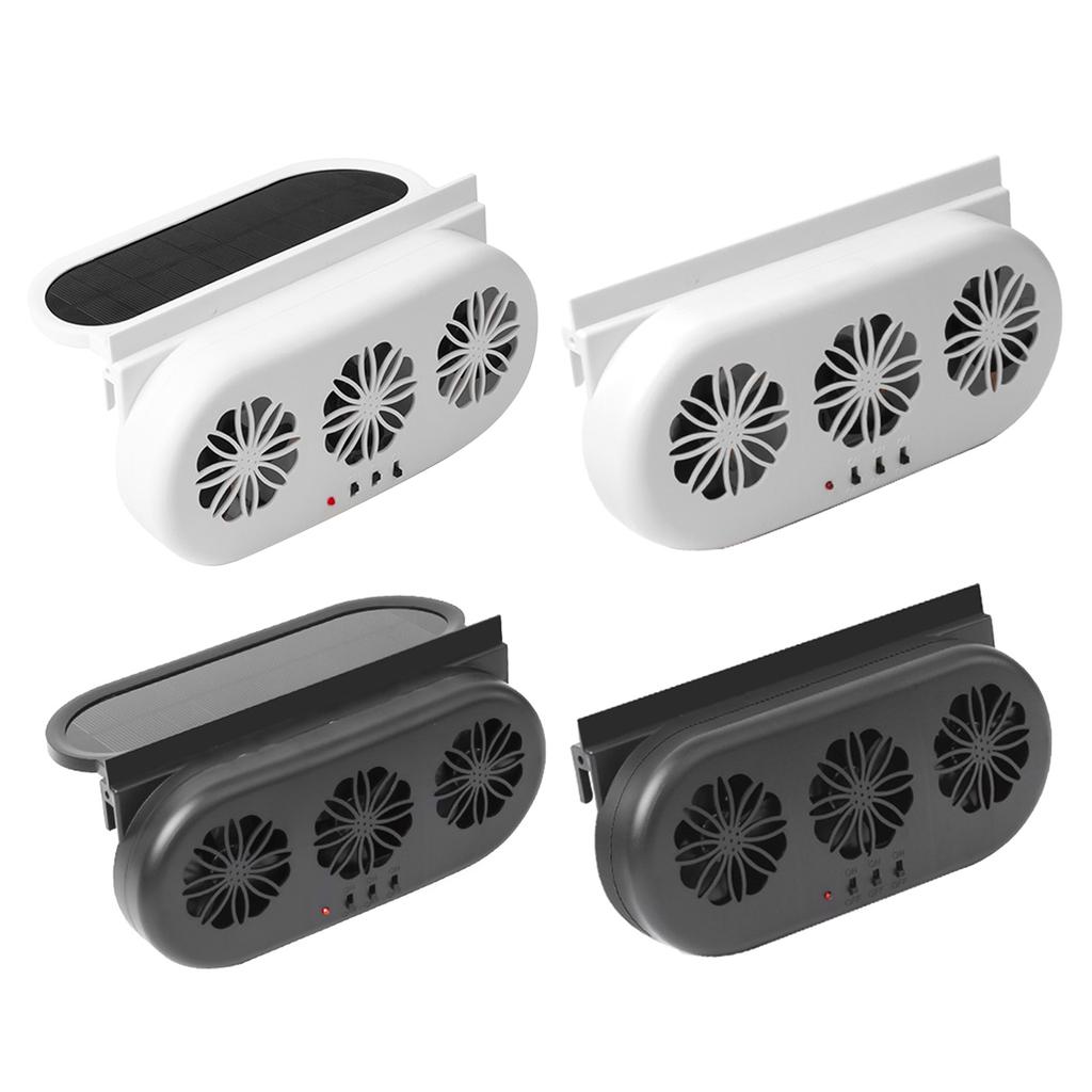 Car Solar Powered Window Exhaust Fan Car Air Purifier Car Solar Power Air Vent Radiator Fan Ventilation Fan