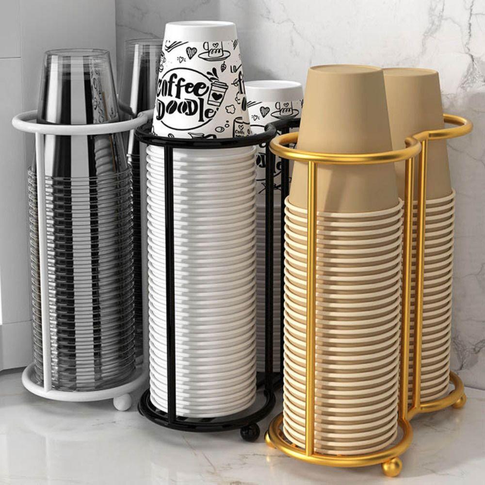 Aushöhlendes Design Küchenpapierbecherhalter Große Kapazität Becheraufbewahrungsregal Organizer