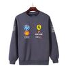 Unisex Men Women Thicken Autumn and Winter F1 Ferrari Racing Print Crewneck Sweatshirt Casual Loose Long Sleeve Pullover Sport Streetwear