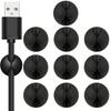 10 ks kabelových svorek, silikonový organizér kabelů, stolní úložný držák kabelů, držák kabelu nabíječky do auta, nabíjení tabletu přes USB