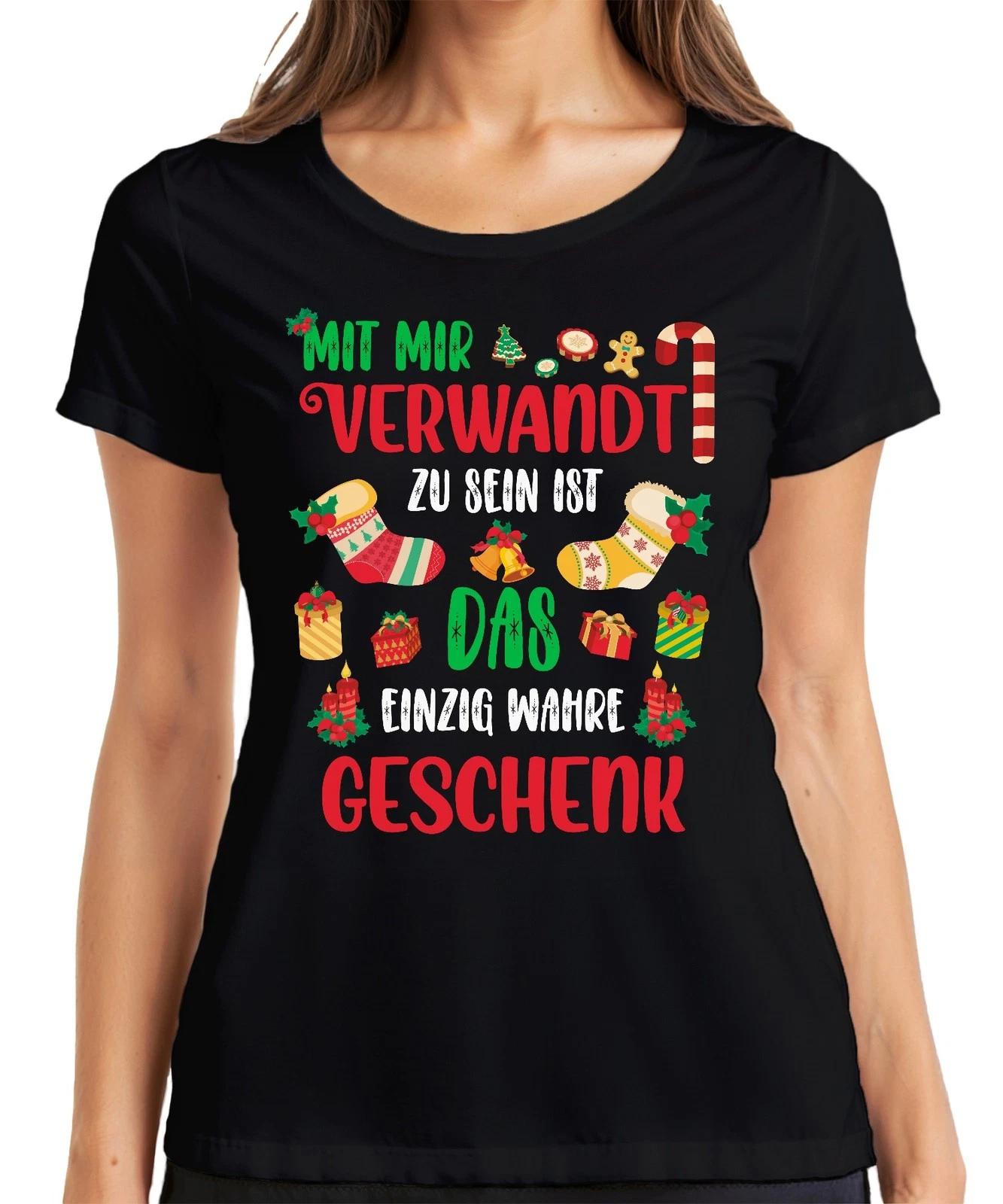 Verwandte Geschenk - Weihnachten Weihnachtsgeschenk Christmas Damen T-Shirt XS