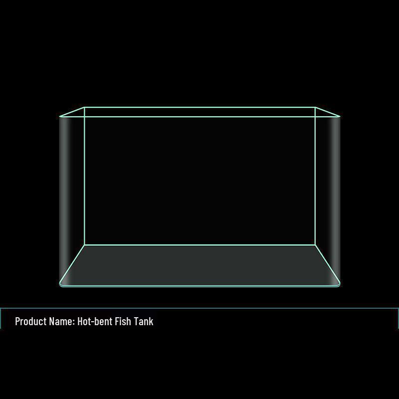 Ultra White Gold Crystal Fish Tank for Living Room, Office, Hotel Lobby - Ornamental Large Display