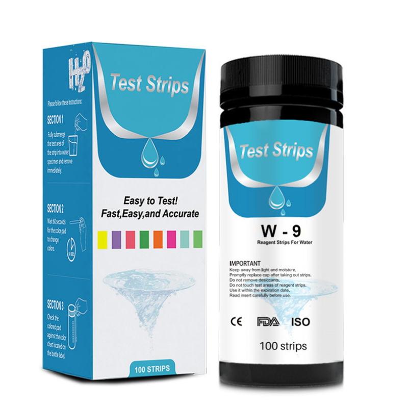 Aquarium Test Strips 9-IN- Water Quality Kit Fast Detection PH Nitrite Nitrate for Fish Pond Tank 00 Pcs