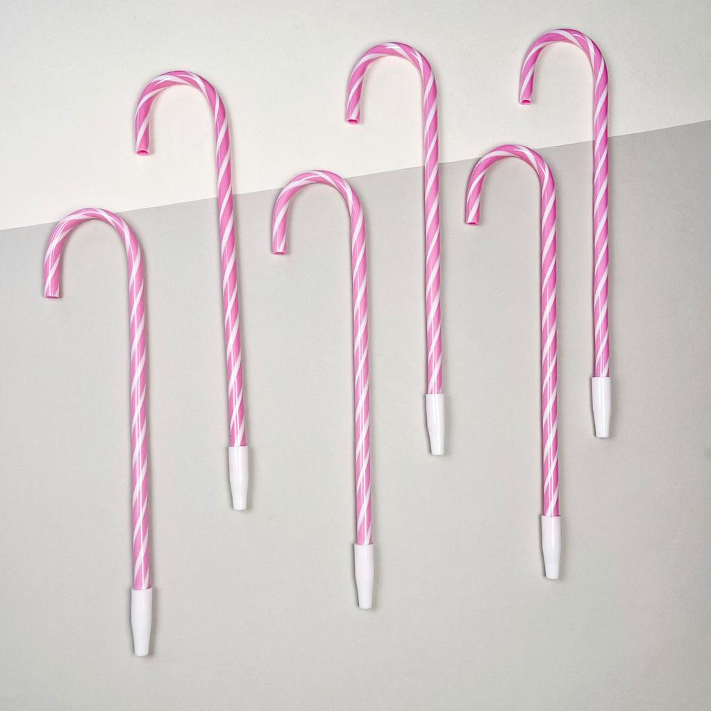 10/20pcs candy cane ballpoint pens,holiday snowman and umbrella design,plastic twist cap,medium point,perfect for holiday gifts