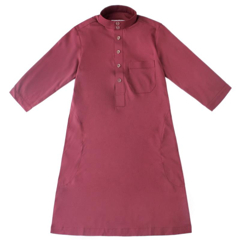 Muslim Kids Boys Saudská Arabská Thobe Robe Top Kalhoty Kaftan Arab islámské oblečení