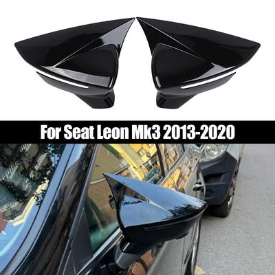 1 Pair Side Door Rear View Mirror Cover Cap for SEAT Leon Mk3 5F (ST/FR/Cupra) 2012-2020/Ibiza Mk5/Arona KJ7 2017-2020