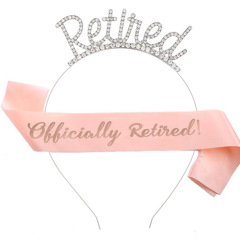 European and American Fashion Retirement Party Headband and Waist Belt Set
